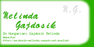 melinda gajdosik business card